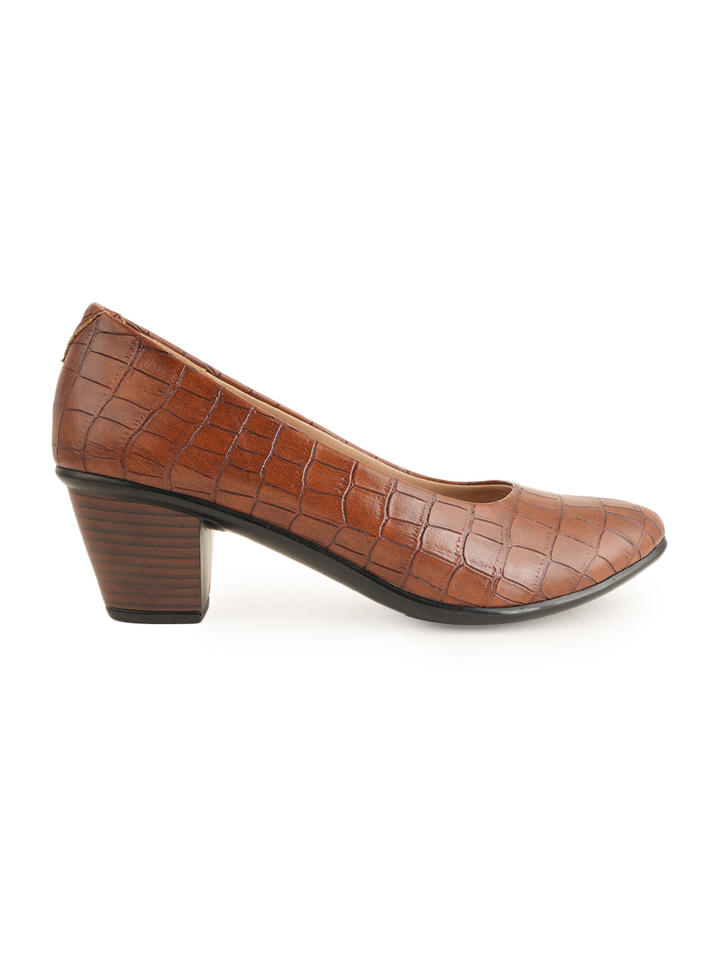 Liscott Solid Block Heel Pumps for Women