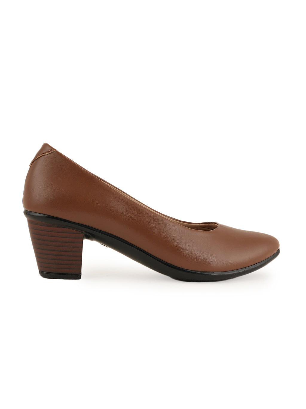 Liscott Solid Block Heel Pumps for Women