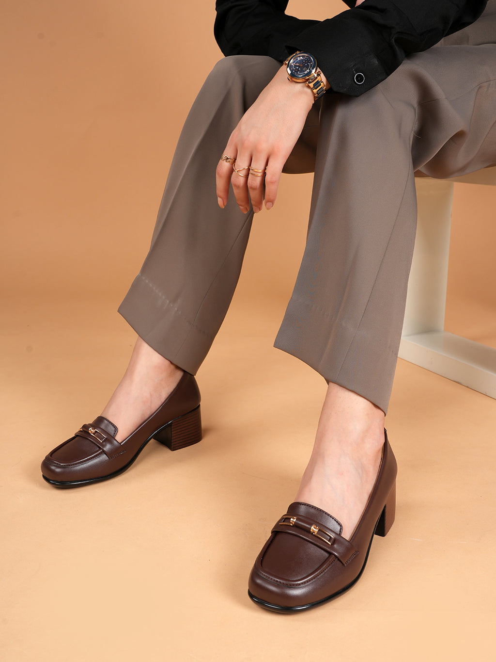 Liscott Comfortable Block Heel Pumps for Women