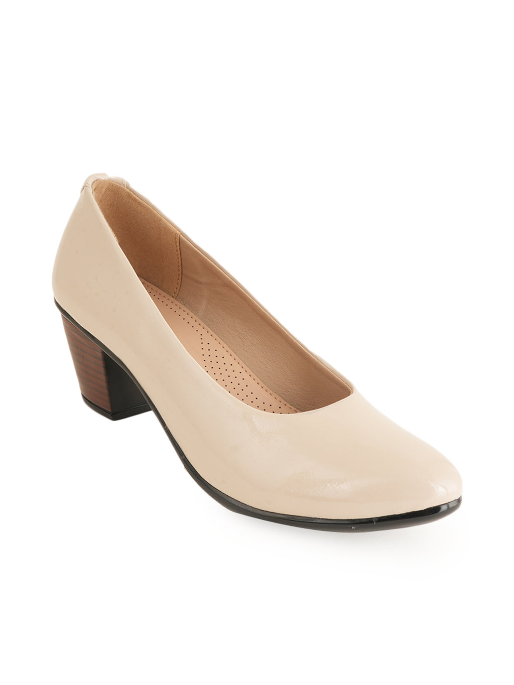 Liscott Solid Block Heel Pumps for Women