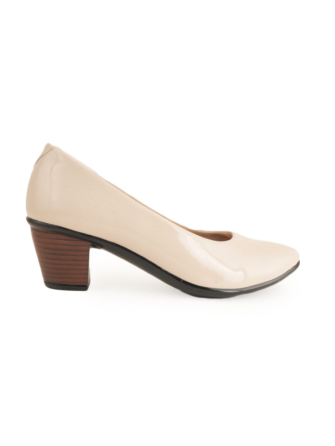 Liscott Solid Block Heel Pumps for Women