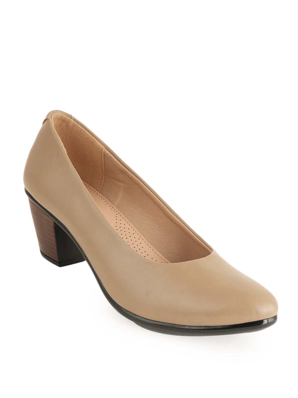 Liscott Solid Block Heel Pumps for Women
