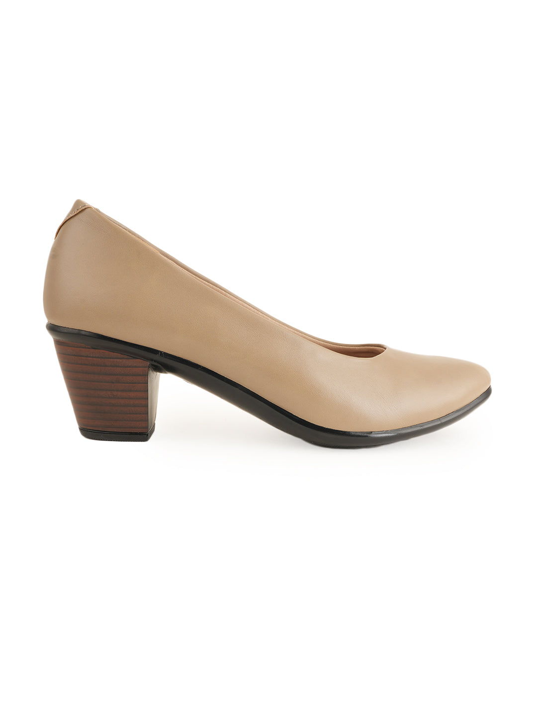 Liscott Solid Block Heel Pumps for Women