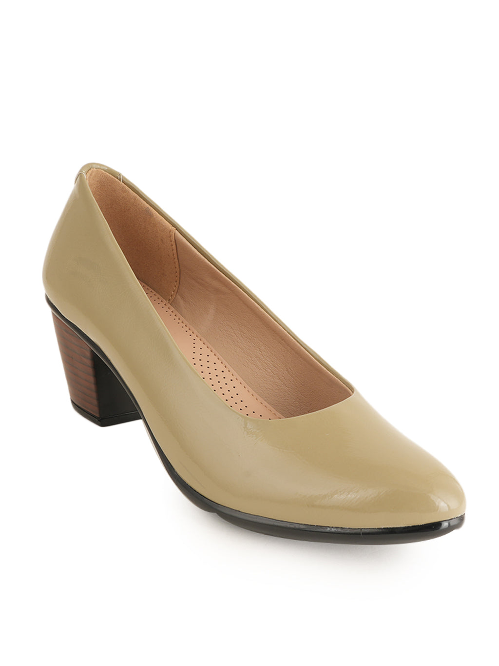 Liscott Solid Block Heel Pumps for Women