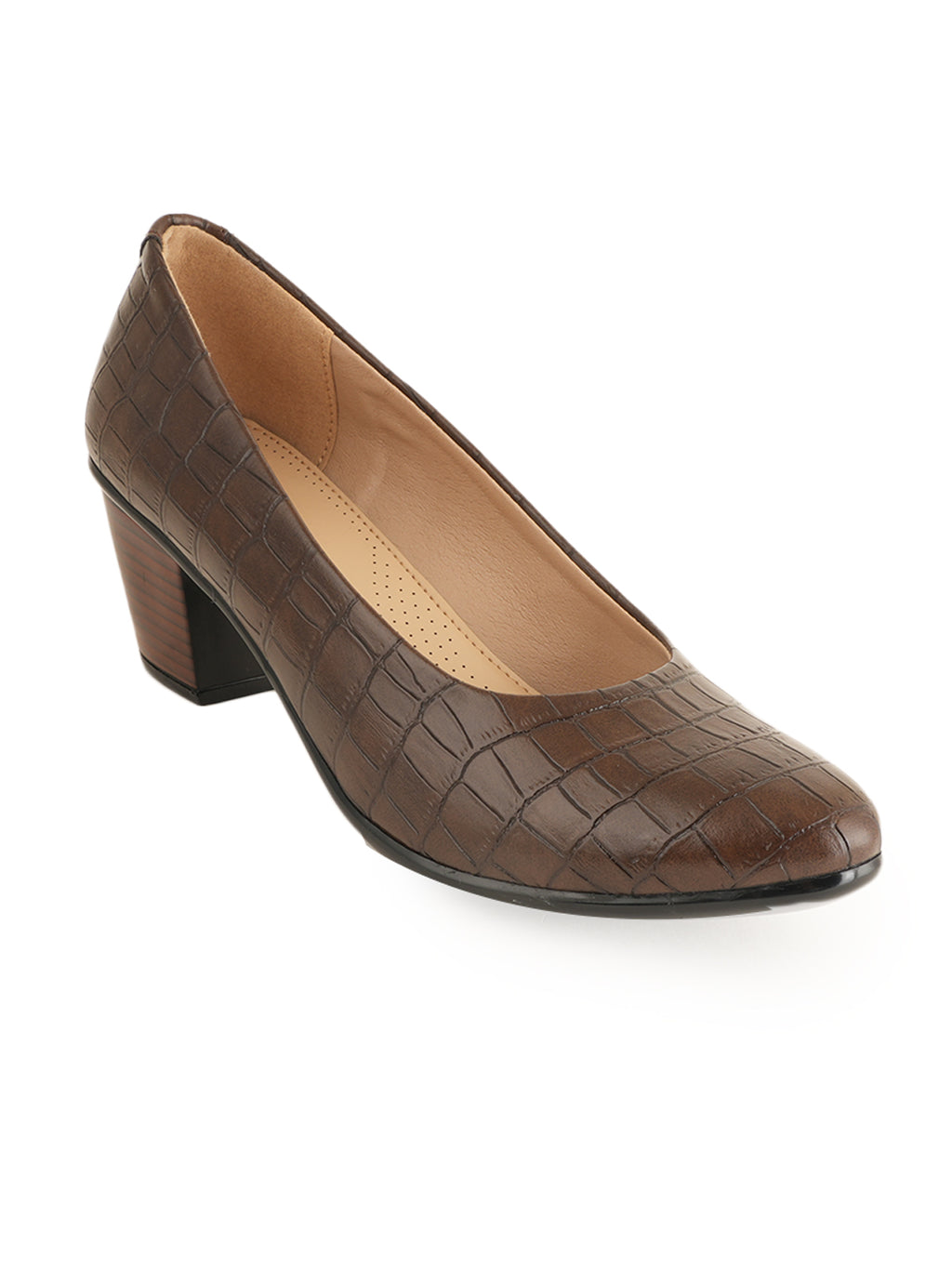 Liscott Solid Block Heel Pumps for Women