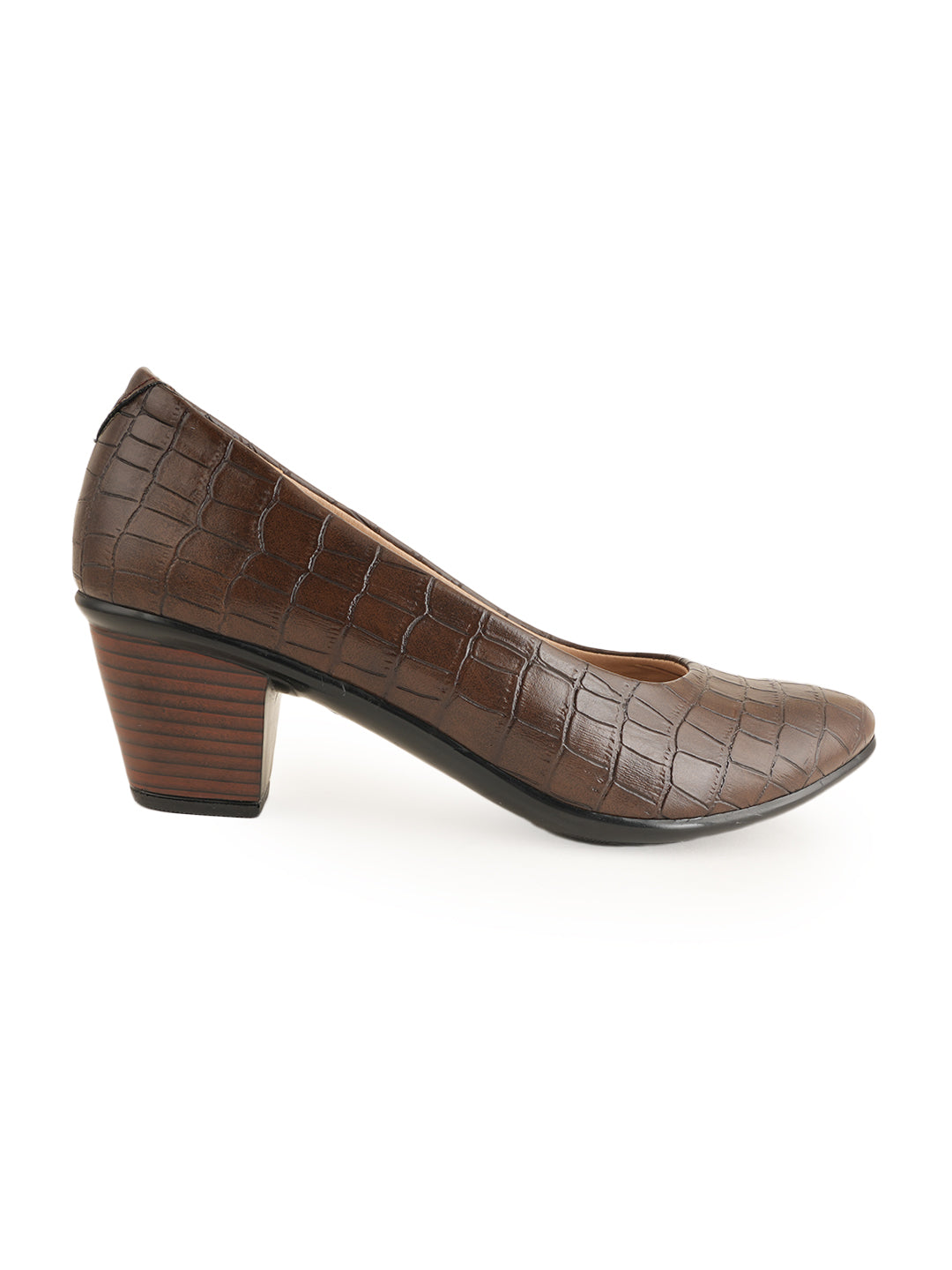 Liscott Solid Block Heel Pumps for Women