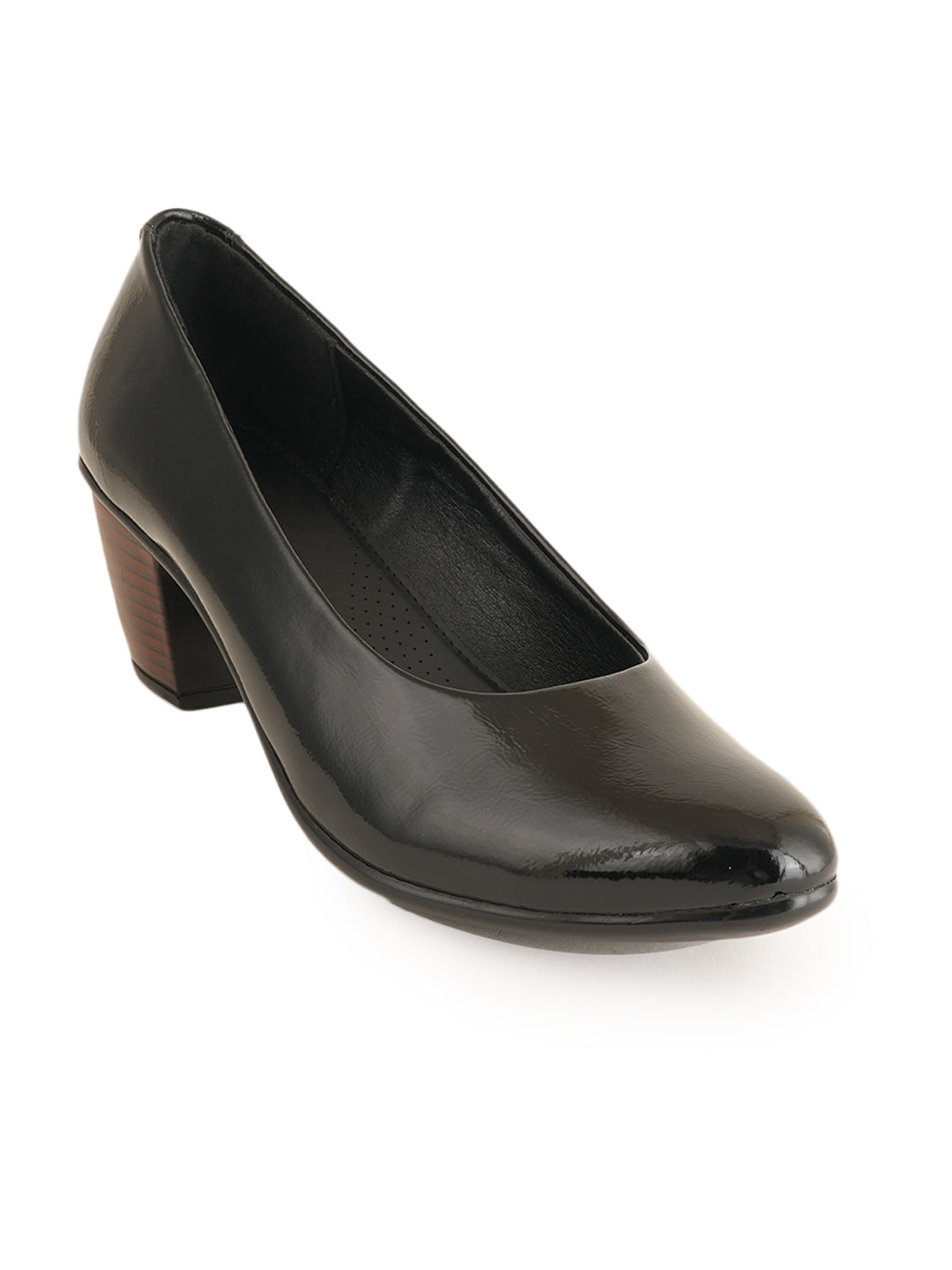 Liscott Solid Block Heel Pumps for Women