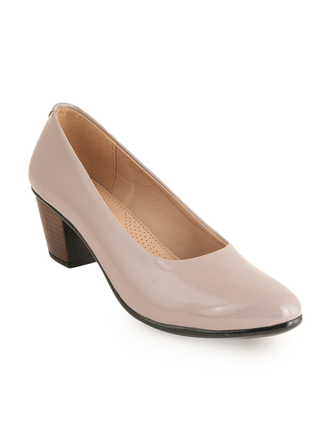 Liscott Solid Block Heel Pumps for Women