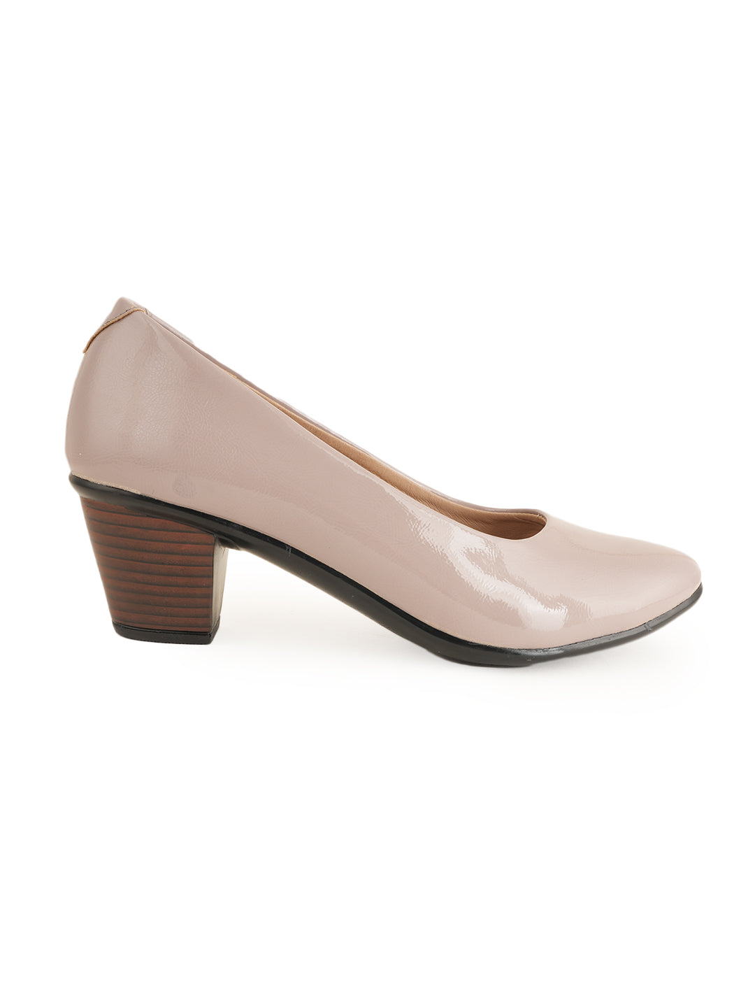 Liscott Solid Block Heel Pumps for Women