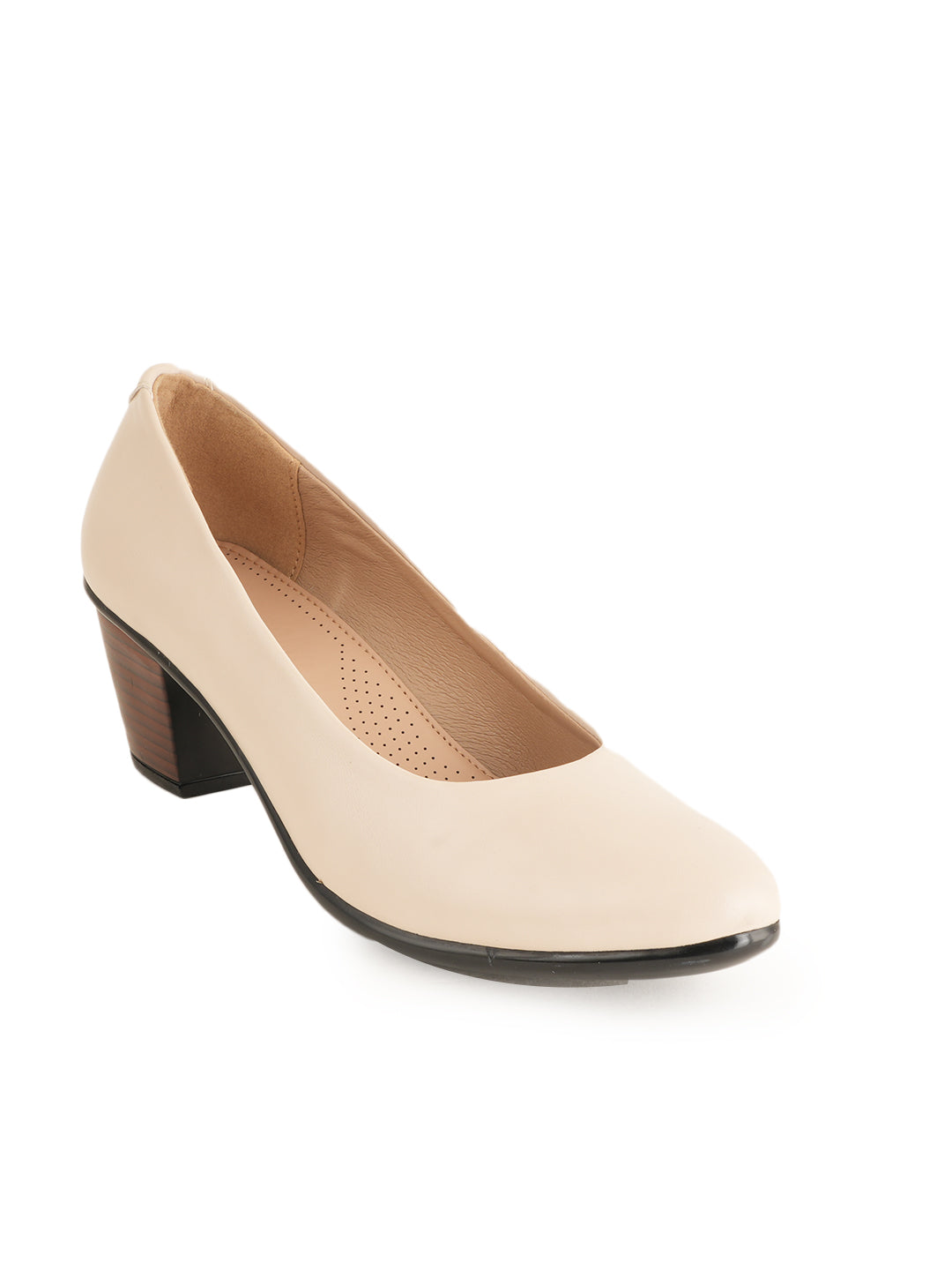 Liscott Solid Block Heel Pumps for Women
