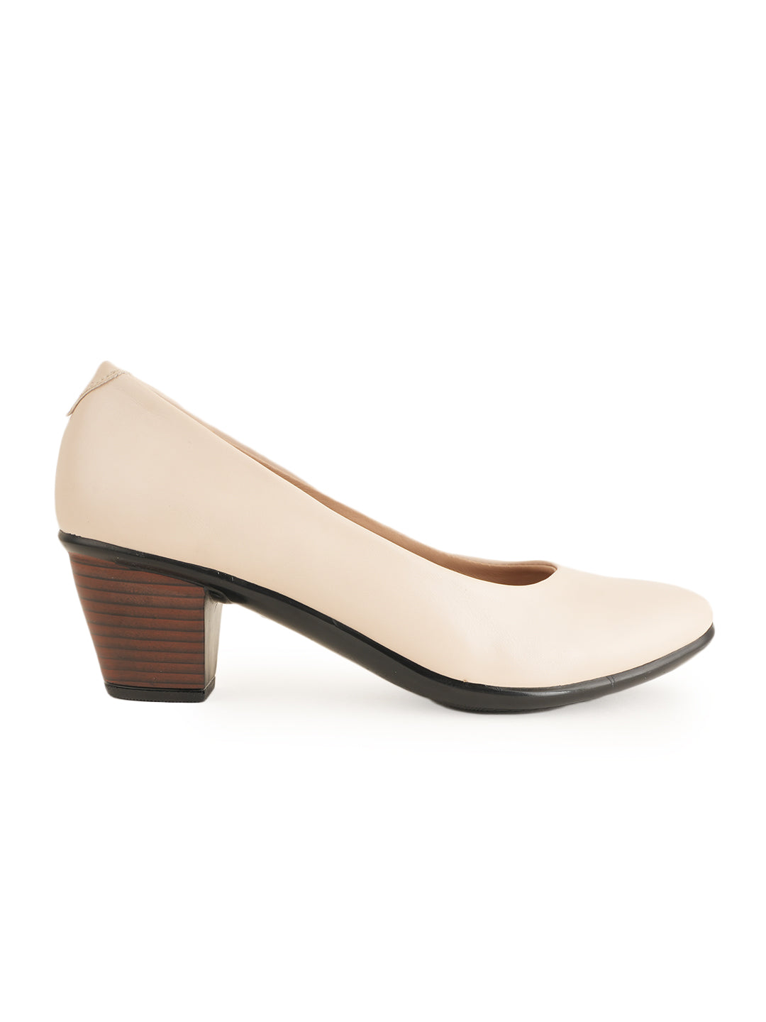 Liscott Solid Block Heel Pumps for Women