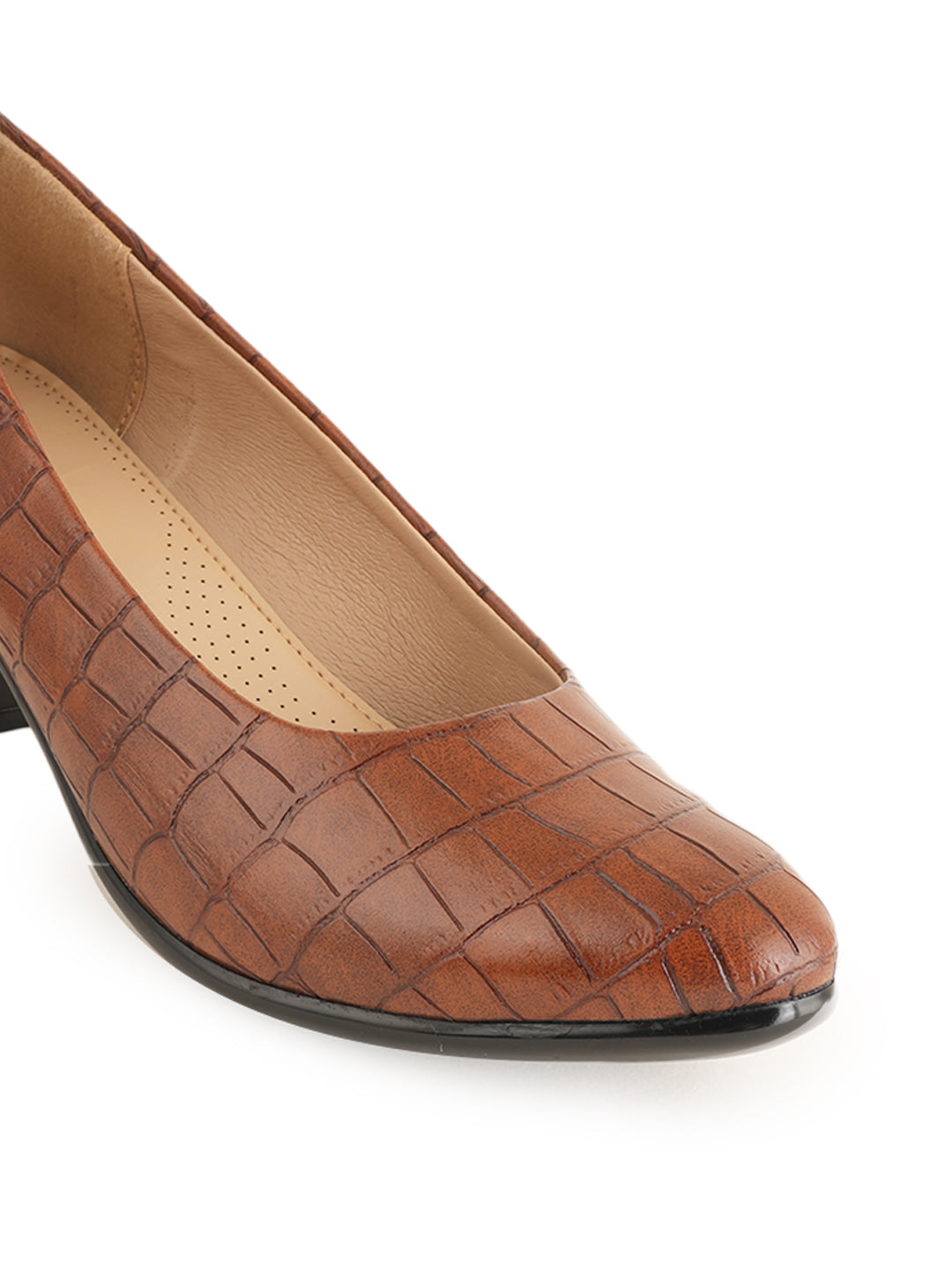 Liscott Solid Block Heel Pumps for Women
