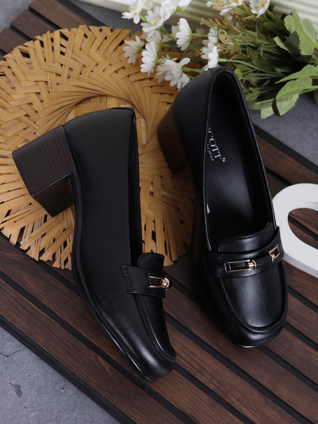 Liscott Comfortable Block Heel Pumps for Women