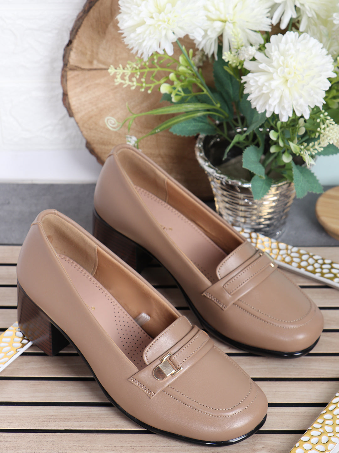 Liscott Comfortable Block Heel Pumps for Women